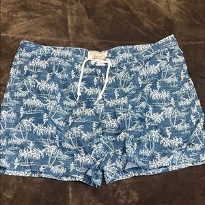 Original Penguin Navy and White Tropical Swim Trunks